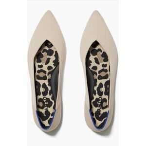 NWOB Rothy's The Point II Pointed Flats Ecru Sz 9.5 Minimalist Ivory Cream